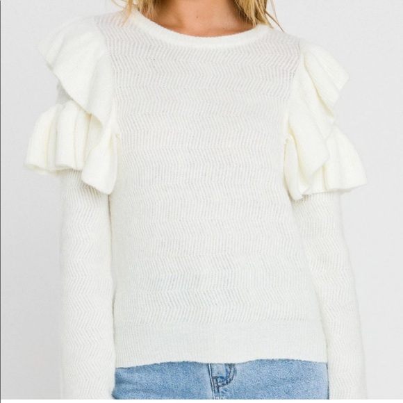Ruffle sleeve sweater - Picture 3 of 5